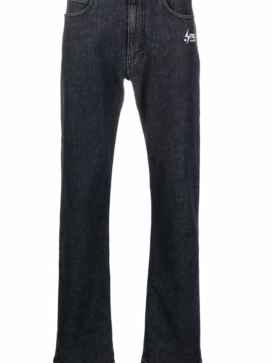 Affordable Women McCartney Stella straight-leg jeans logo-print 0501
